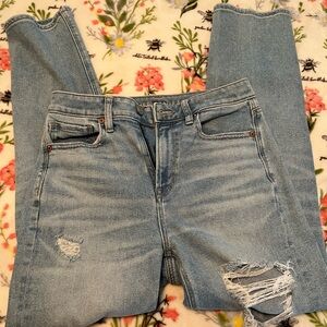 American Eagle Light Blue Distressed Women's Jeans